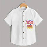 Celebrate your Little One's 100 days Birthday with "I Turned 100 Days Old" Themed Personalized Shirt - WHITE - 0 - 6 Months Old (Chest 21")