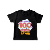 Celebrate your Little One's 100 days Birthday with "I Turned 100 Days Old" Themed Personalized T-shirt - BLACK - 0 - 5 Months Old (Chest 17")