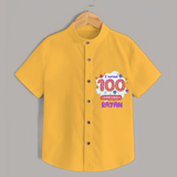 Celebrate your Little One's 100 days Birthday with "I Turned 100 Days Old" Themed Personalized Shirt - YELLOW - 0 - 6 Months Old (Chest 21")
