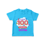 Celebrate your Little One's 100 days Birthday with "I Turned 100 Days Old" Themed Personalized T-shirt - SKY BLUE - 0 - 5 Months Old (Chest 17")