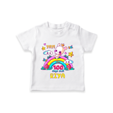 Celebrate your Little One's 100 days Birthday with "Yay I'm 100 Days Old" Themed Personalized T-shirt - WHITE - 0 - 5 Months Old (Chest 17")