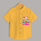 Celebrate your Little One's 100 days Birthday with "Yay I'm 100 Days Old" Themed Personalized Shirt - YELLOW - 0 - 6 Months Old (Chest 21")