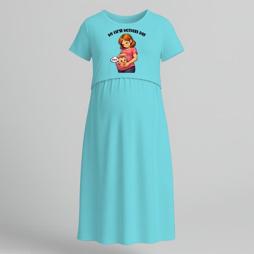 Our First Mother's Day Maternity Maxi Dress