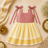 Rose Petal Tie-Shoulder Baby Frock