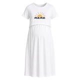 Sunshine Mama Minimal Graphic Maternity Maxi Dress