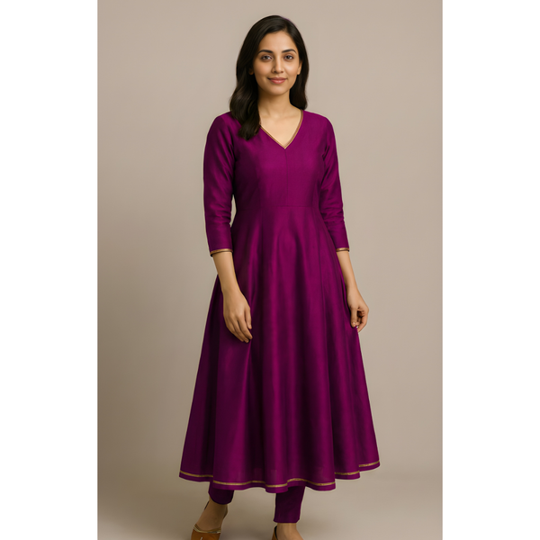 CLASSIC RAW SILK_MAGENTA_MOM SET