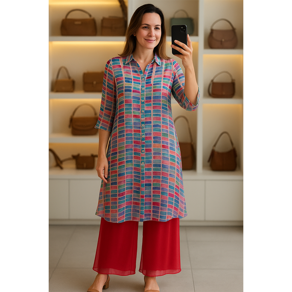 Collared Georgette Coord