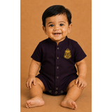 Vinayagar Chaturthi Deep Purple Colour- Baby Romper