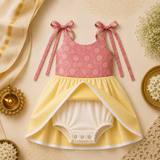 Rose Petal Tie-Shoulder Baby Frock