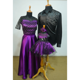 Midnight Orchid Glam Family Matching Outfit Set-Mom, Dad, Daughter.