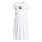 Mama Saurus Dinosaur Graphic Maternity Maxi Dress