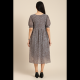 Chic Grey Animal Print  Dress