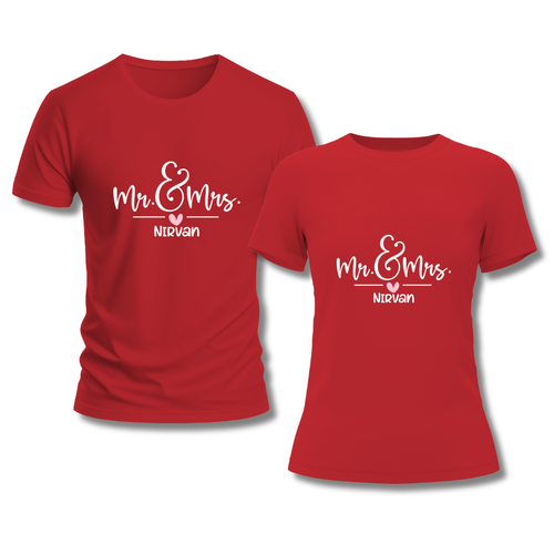 Mr & Mrs Custom T-shirt Bundle