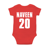 Orange Jersey Style Baby Romper | Soft Cotton Little Champs Outfit