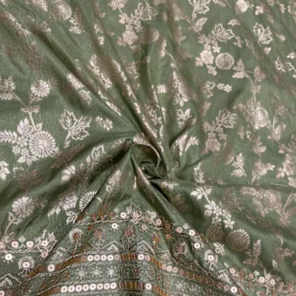 Sage Blossom Tie-Shoulder Baby Frock