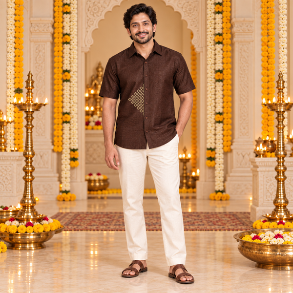 Durga Sikku Kolam Family Combo - Dad Shirt