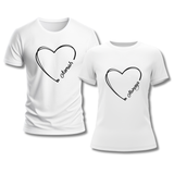 Valentine's Day Personalized Name Heart T-Shirt Pack