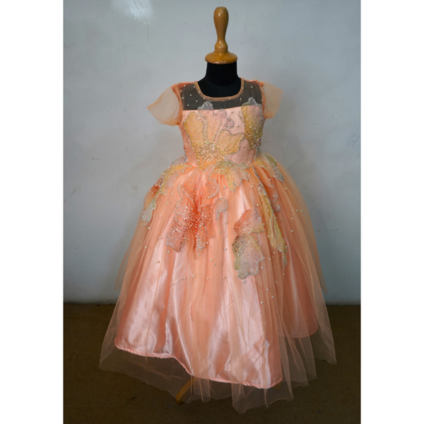 Peach Blossom Princess Party Dress for Girls