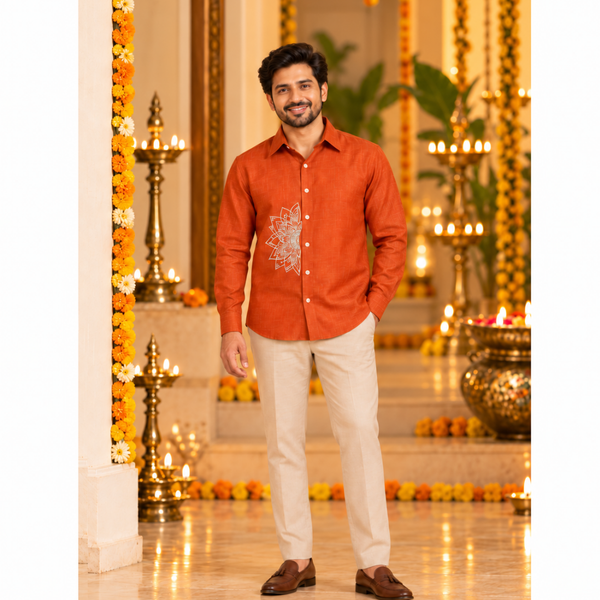 Mandala Bloom Festive Family Combo - Dad Shirt