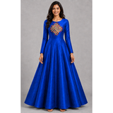 Navaratri Royal Rangoli Raw Silk - Mom Dress