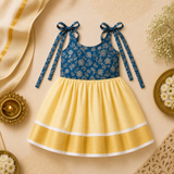 Royal Bloom Tie-Shoulder Baby Frock