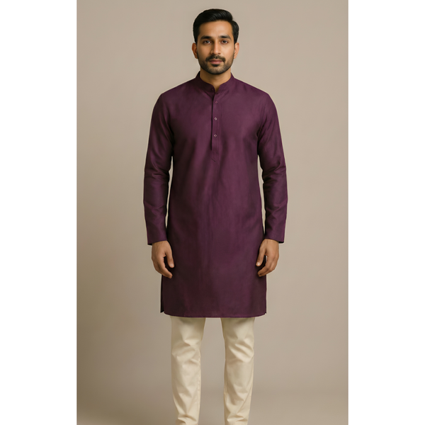 CLASSIC RAW SILK_WINE_DAD SET