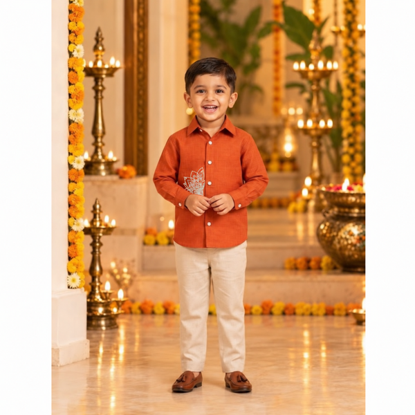 Mandala Bloom Festive Family Combo -Boy kid  Shirt