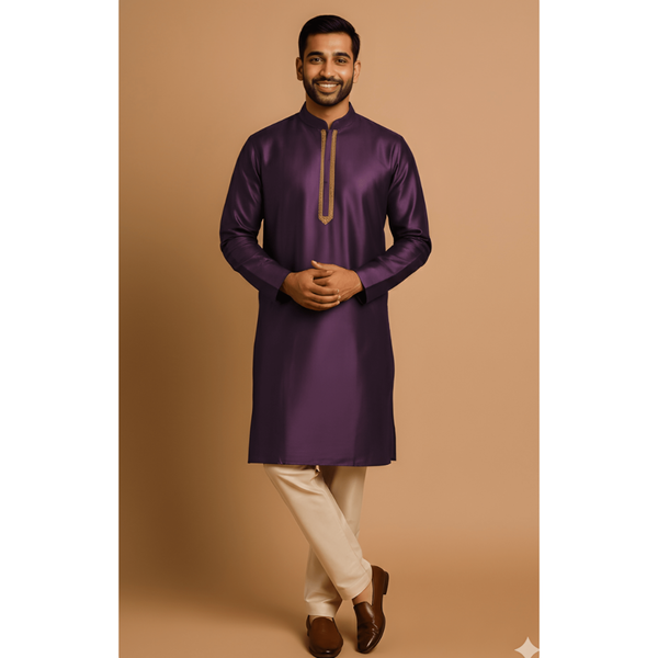 REGAL RAW SILK_PURPLE_DAD SET