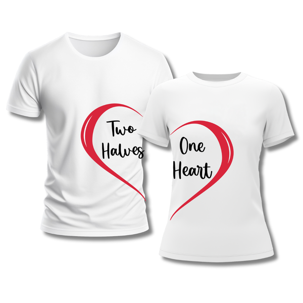 Heart Matching Couples T-Shirt Duo Pack