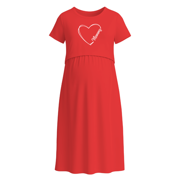 Heartfelt Mommy Love Maternity Maxi Dress