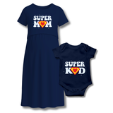 "Super Mom & Baby Matching Outfit Set