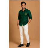 Vinayagar Chaturthi Deep Green Colour - Dad Shirt
