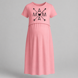 Mama Arrow Heart Printed Pregnancy Maxi