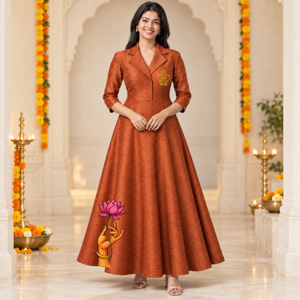 Durga Kamala Mudra Family Combo - Mom Dress