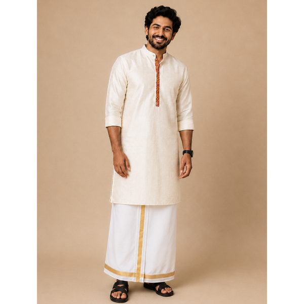 Printed Placket- Dad Kurti