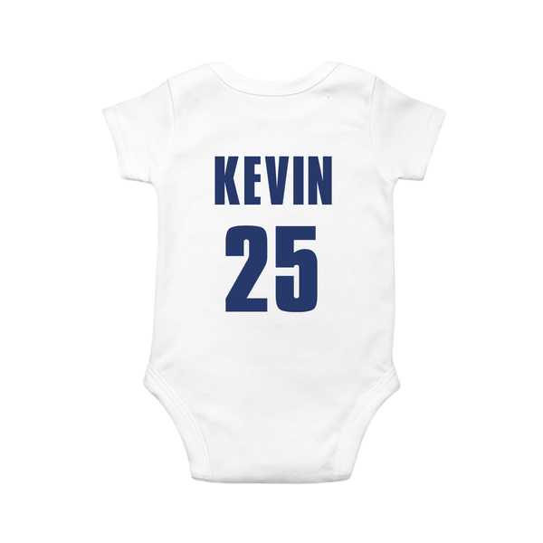 USA Soccer Team Inspired Baby Romper – Red & White Wave Stripe Bodysuit