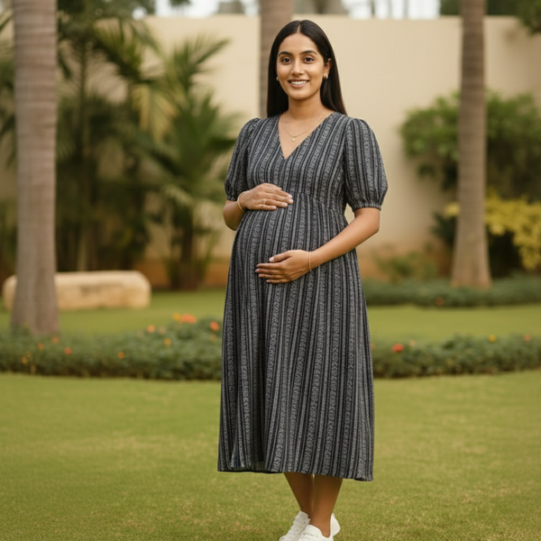 Ebony Lineart Cotton Customised Maternity Wear.