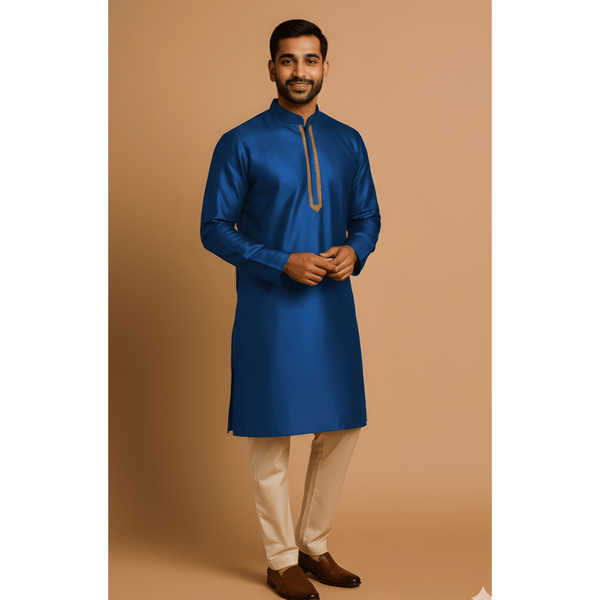 REGAL RAW SILK_BLUE_DAD SET