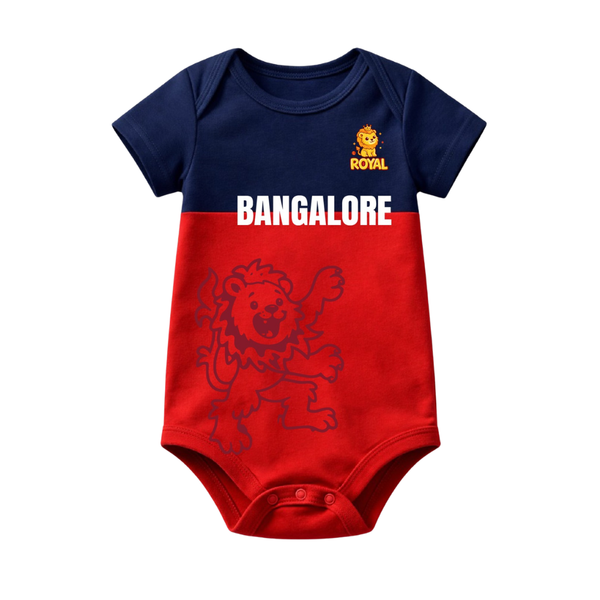 Navy & Red Color-Block Baby Romper – Minimalist Everyday Comfort