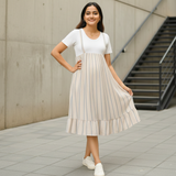Coastal Stripe Cotton Customised Maternity Wear.