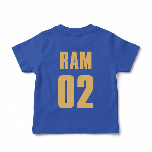 Italy Football Team Inspired Kids T-Shirt – Royal Blue Champions Jersey