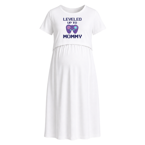 Level Up Mommy Gamer Maternity Maxi Dress