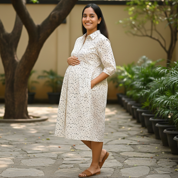 Misty Dots Cotton Maternity Collection
