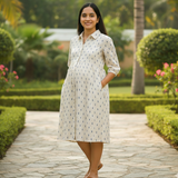 Indigo Speck Cotton  Customised Maternity Collection
