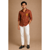 Vinayagar Chaturthi Burnt Orange Colour - Dad Shirt