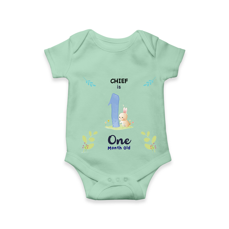 1 Month Birthday Printed Baby Onesies - Cute Animal Designs for Every Month