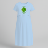 "9 Month - Little Watermelon Inside "- Comfort Fit Maternity Maxi Dress With Prints
