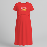 Super Mom Power Statement Maternity Maxi Dress