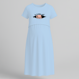 "Is It Time Yet? "- Comfort Fit Maternity Maxi Dress With Prints