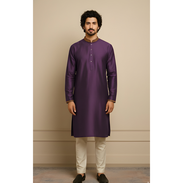 HERITAGE RAW SILK_PURPLE_DAD SET